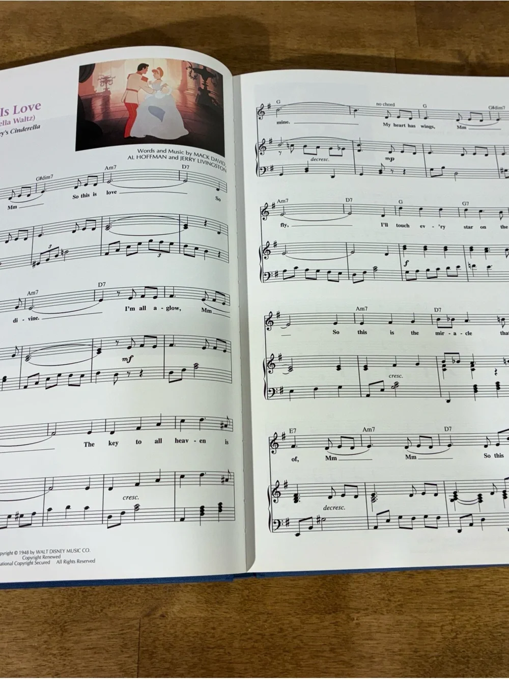 1993 Disney Illustrated Treasury of Songs First Edition Hardcover Sheet Music